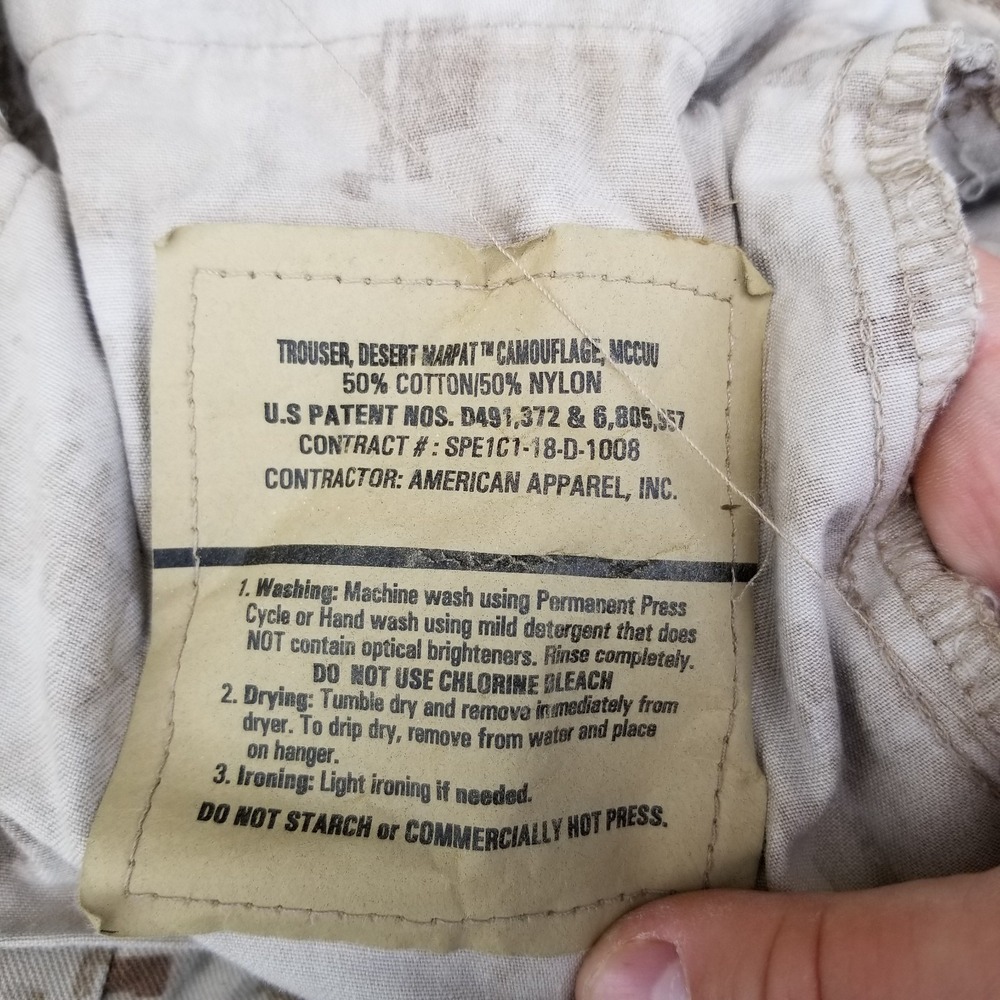 Large Regular MCCUU Cargo Pants Marpat AOR1 Desert Camouflage Military Tactical - Picture 5 of 6
